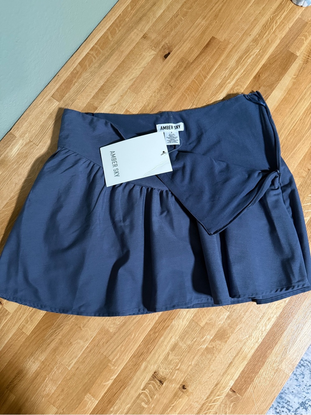 Women's Navy Ruffle Mini Skort